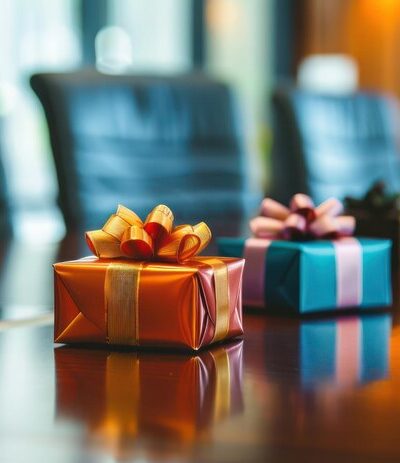 corporate-gifts-displayed-boardroom-table-business-meeting_---corporate gifts oman--stationery suppliers in oman