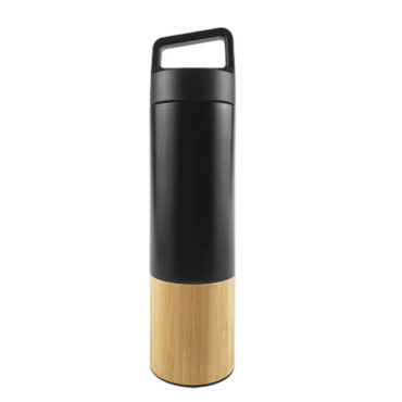 Stainless Steel Travel Bottle with Bamboo