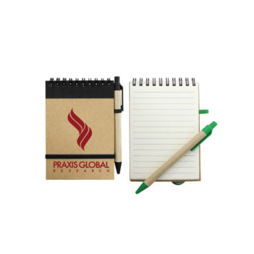 recycled Notepad with Pen & Magnetic Clip.