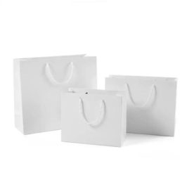 White Paper Shopping Bag Horizontal