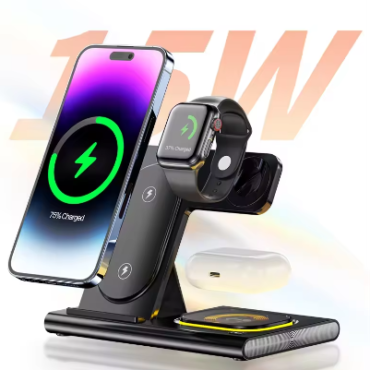 MagnaFold Trio – 3-in-1 Wireless Charger for Gifts