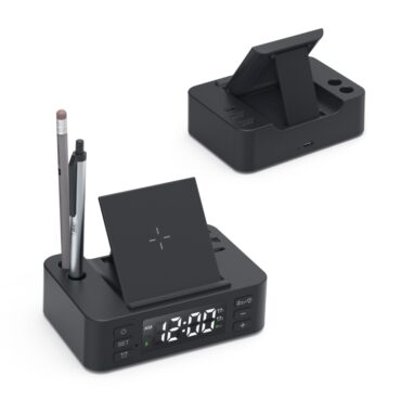 Charge Master Digital Alarm Clock with Wireless charger