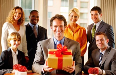 man-holding-present-with-red-ribbon-around-it_-PROMOTIONAL GIFTS DUBAI