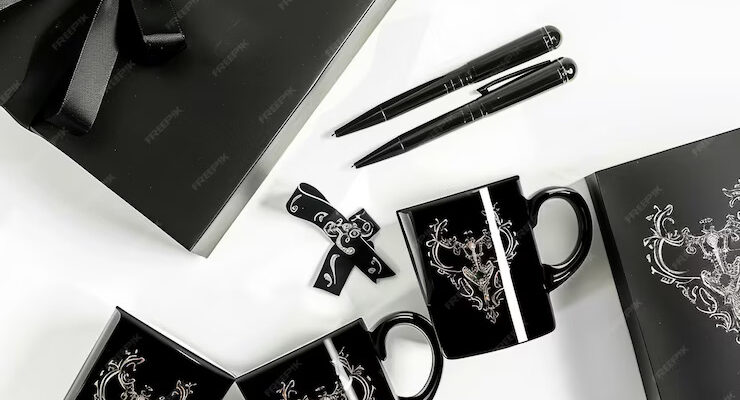 black-cup-with-pens-pencils-it-cup-pens_- luxury corporate gifts-corporate gifts dubai