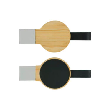 Bamboo Round LED Logo USB