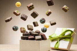 Mix,Of,Chocolates,Jumping,From,Gift,Box