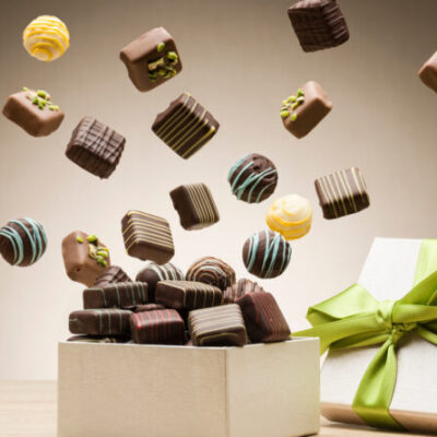 Mix,Of,Chocolates,Jumping,From,Gift,Box