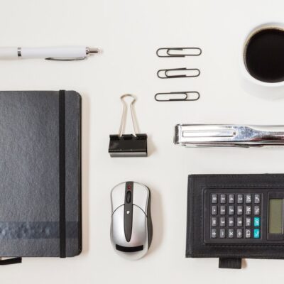 top-view-office-material-table_-